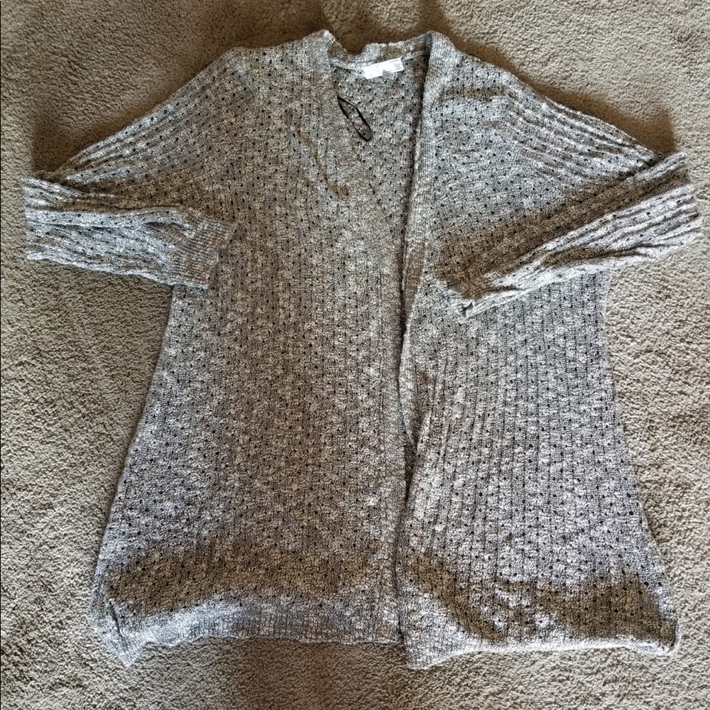 Brand new grey open sweater NEVER WORN!!!!
